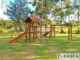 Playground Infantil em Madeira - Ref. 381 - Casa do Tarzan Aventura - Kaska