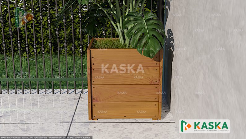 K-67 - Cachepot para Plantas em Madeira